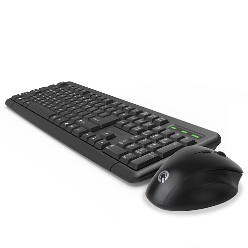 QSENN MK280 무선 키보드 마우스 세트 (블랙)_이미지