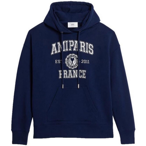 AMI 파리스 오버핏 후드 맨투맨 USW208 747 (491, 노티컬 블루)_이미지