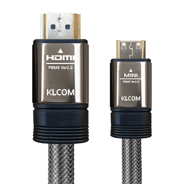 케이엘시스템 KLcom PRIME 고급형 Mini HDMI to HDMI v2.0 케이블 (KL22, 3m)_이미지