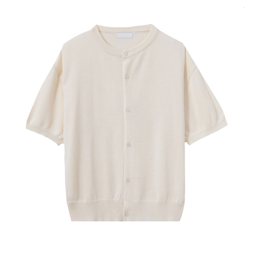 리빌모아 여름 남자 크루넥 반팔 가디건 반팔티 DS-CAH-Q218-블랙