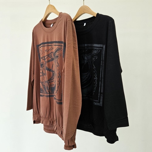 빅사이즈티 S732L509 아트홀스라운드스트링티 MN