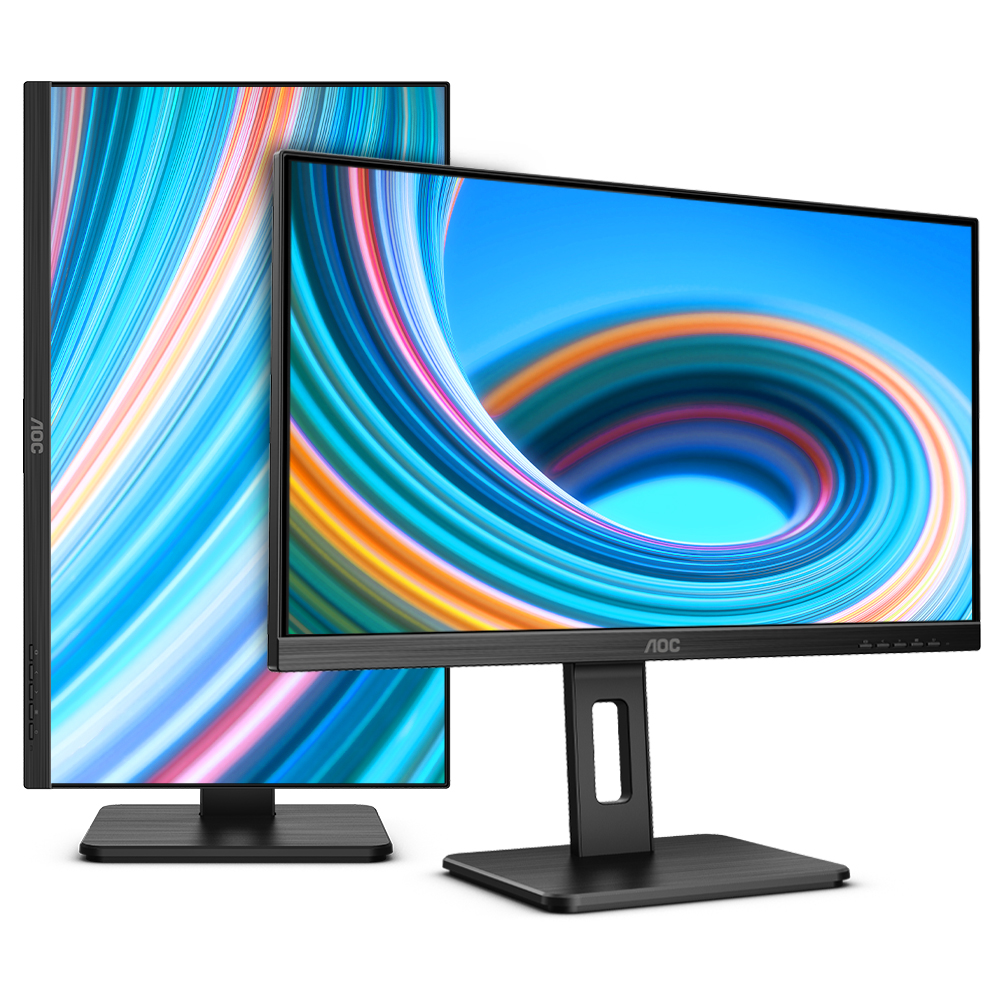 알파스캔 AOC 24P2Q IPS 피벗 높낮이 시력보호 무결점_이미지