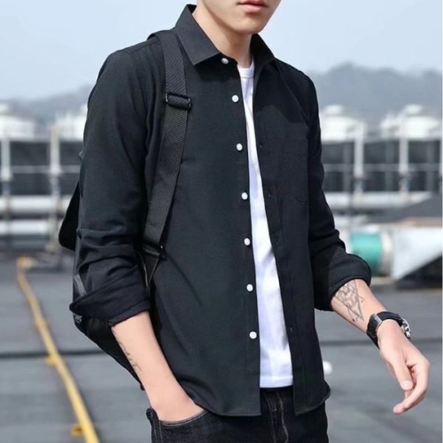 남성 모로엠 옥스퍼드 슬림핏 캐주얼셔츠 ON-SHA-QWE87E27