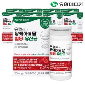 유한메디카 당케어 엔 탑 혈당 유산균 350mg 30캡슐 (9개)_이미지
