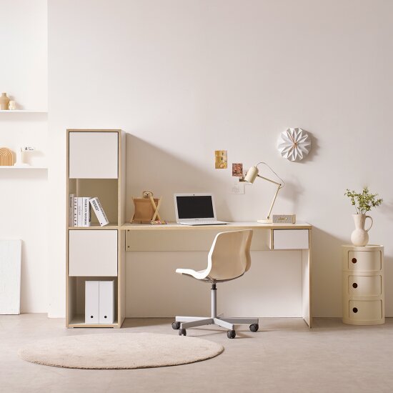 오산나 h형 수납책장 책상세트