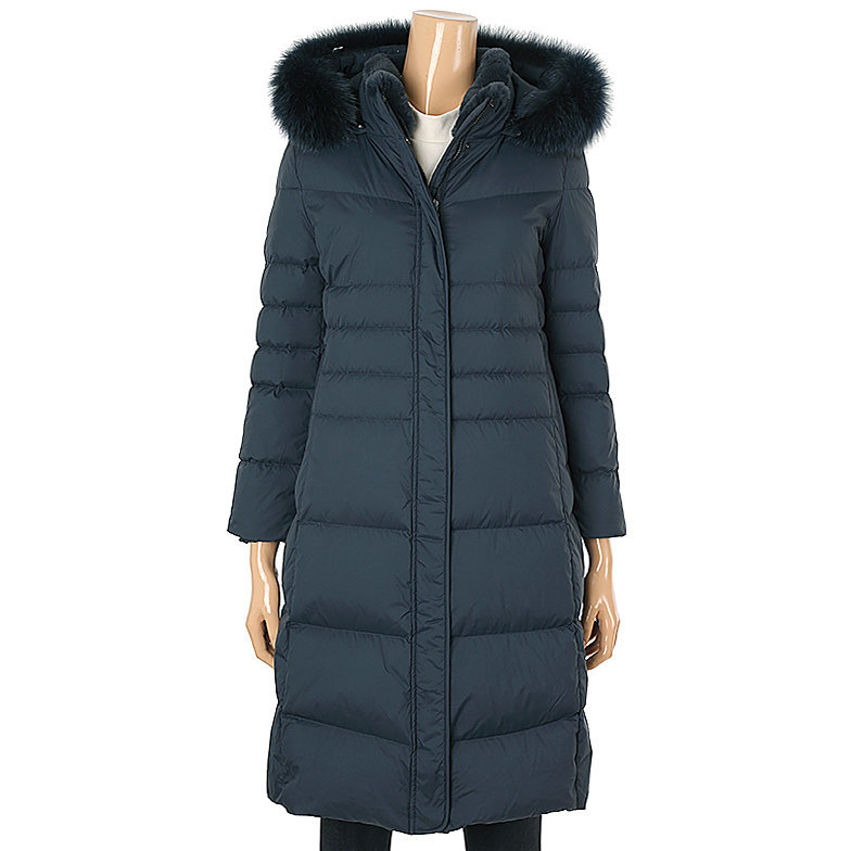 크로커다일레이디 여성 폭스퍼후드 구스롱다운 CLAWDW108_이미지