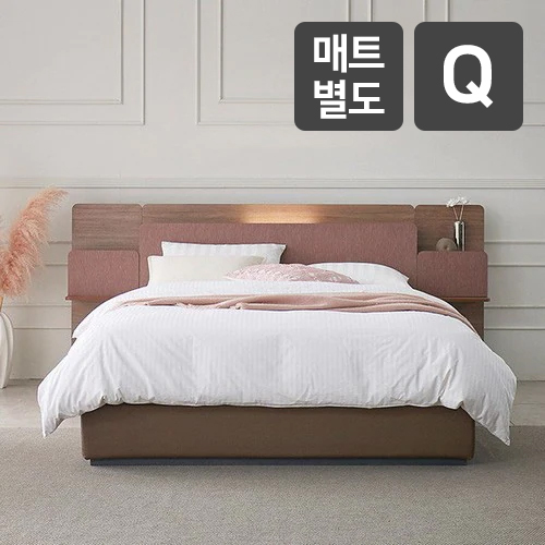 알파침대 벤자민 호텔식 가죽 LED침대 Q (매트별도)