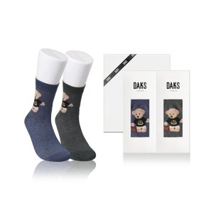  닥스 남성 면 중목 곰돌이 2족 세트_24360