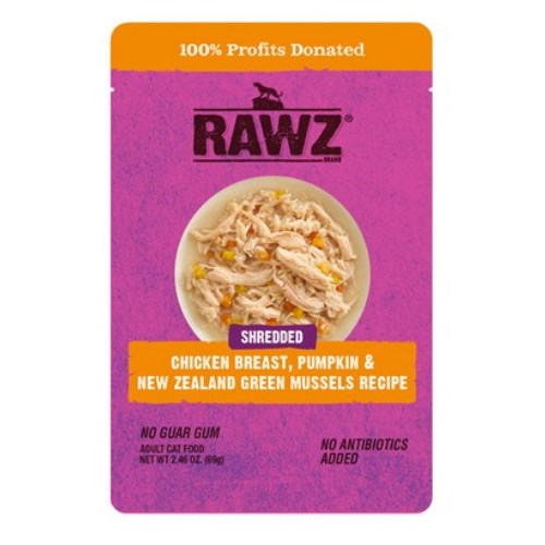 캣 슈레디드 파우치 치킨가슴살&호박,뉴질랜드 그린홍합 69g