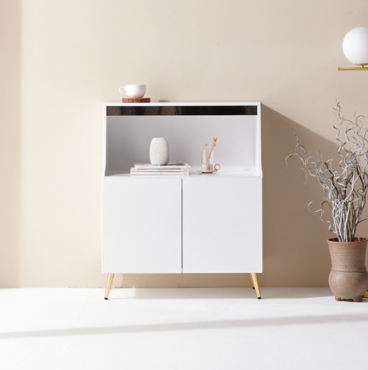 버디 800-3단 선반겸용 나무도어 장식장