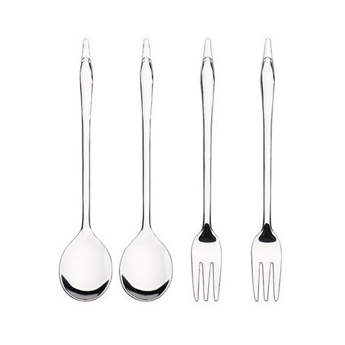메탈 스완 티스푼 티포크 세트 2P