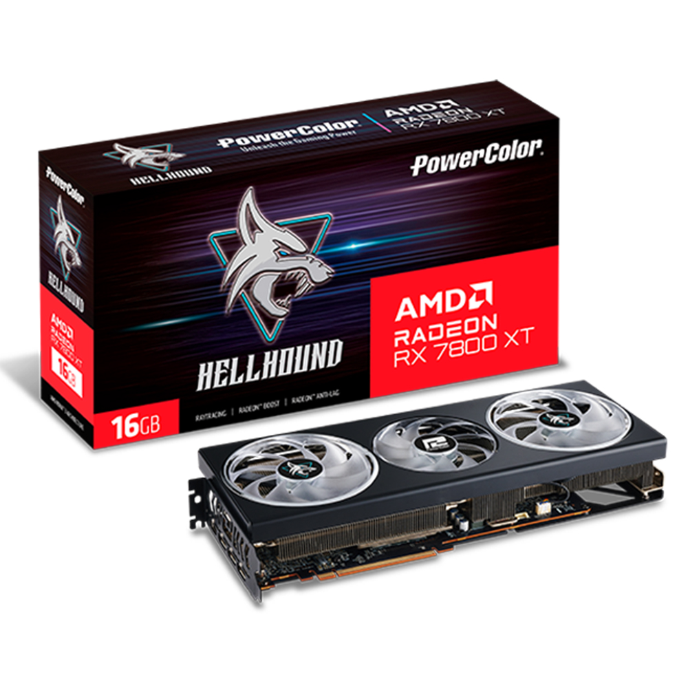 [RX7800XT 16G] PowerColor �󵥿� RX 7800 XT Hellhound D6 16GB �����Ƽ����