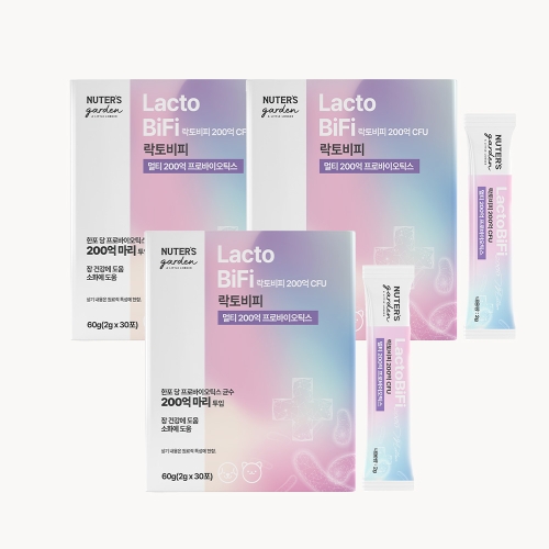 누터스가든 락토비피 멀티 200억 프로바이오틱스 60g (2g x 30p) (3개)