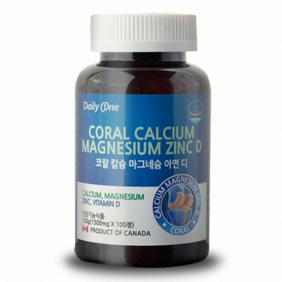 데일리원 코랄 칼슘 마그네슘 아연 디 100정 (3개)_이미지