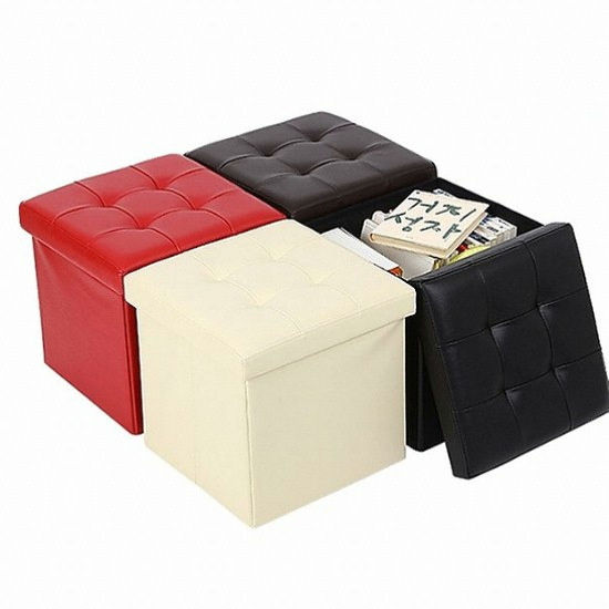 아카시아리빙 수납 가죽스툴_이미지