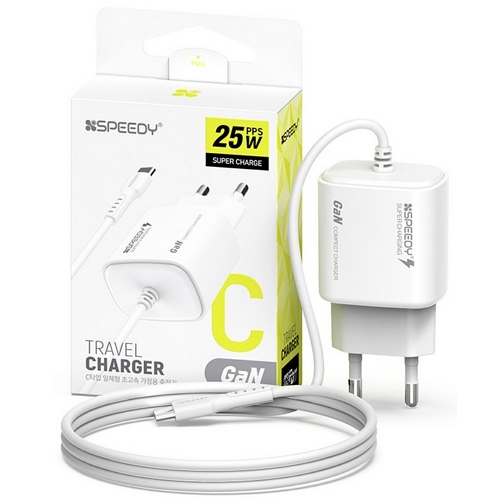 �������ڸ��� SPEEDY PD PPS 25W CŸ�� ��ü�� GaN ������ SPE-PD25WCA