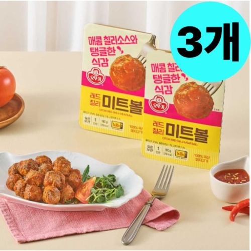 오뚜기 오즈키친 레드칠리 미트볼 180g (3개)_이미지