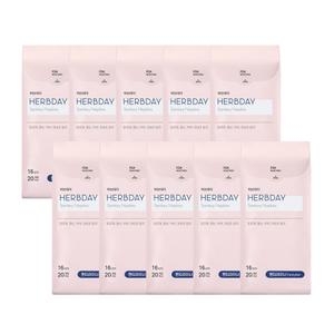 허브데이 시그니처 쿨링생리대 팬티라이너 20개 (10팩(200개))