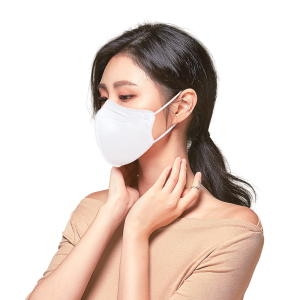알럽스킨 퓨올 숨편한 새부리형 비말차단 마스크 순수 국산 KFAD 화이트 50매_이미지