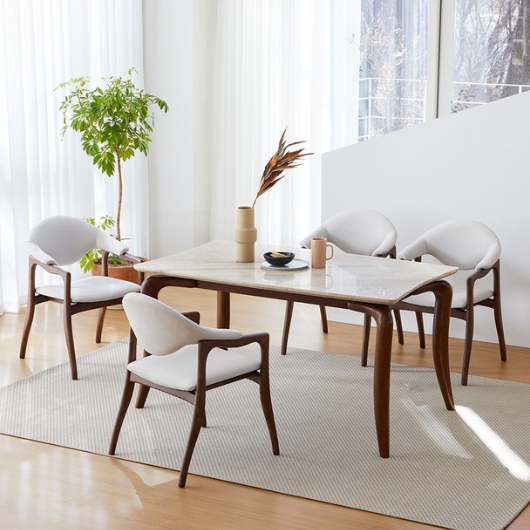 하우드 이태리 천연 대리석 애쉬원목 식탁 1450