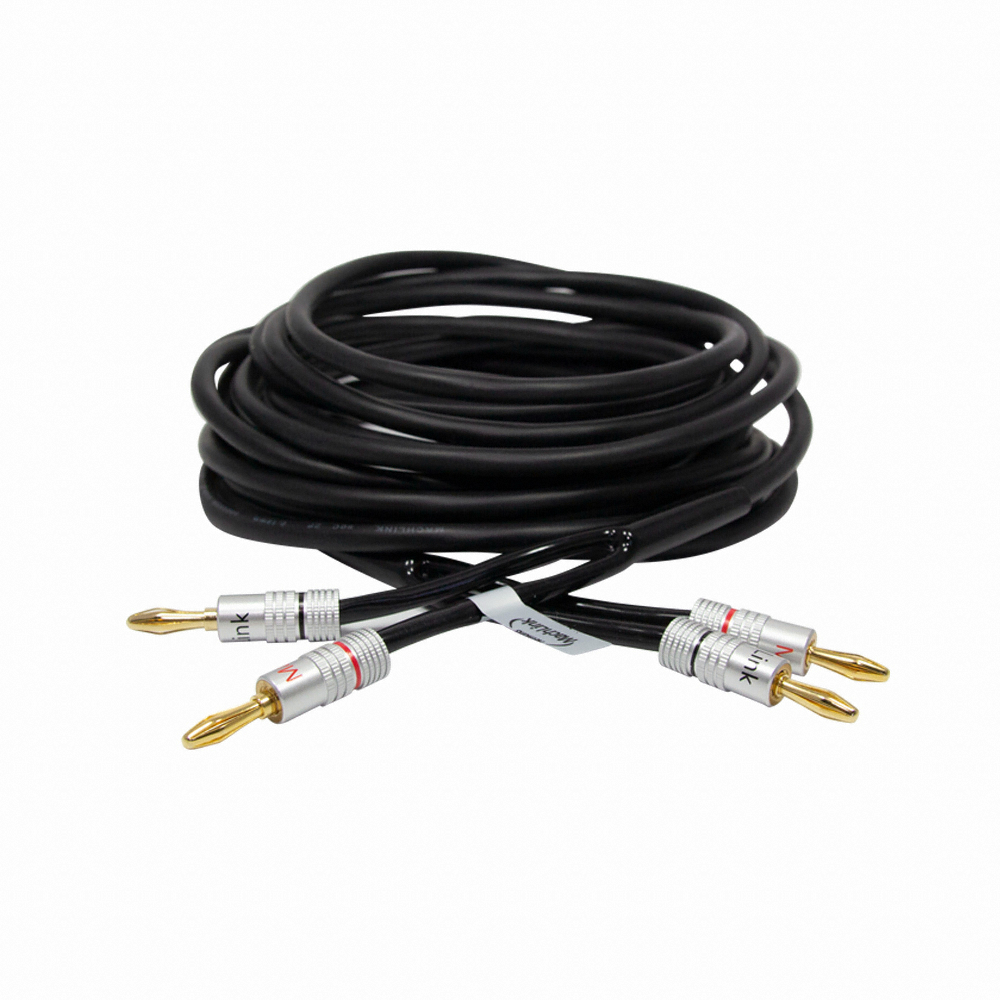 마하링크 국산 블랙 50C 바나나플러그 케이블 (ML-5PN50, 50m)_이미지