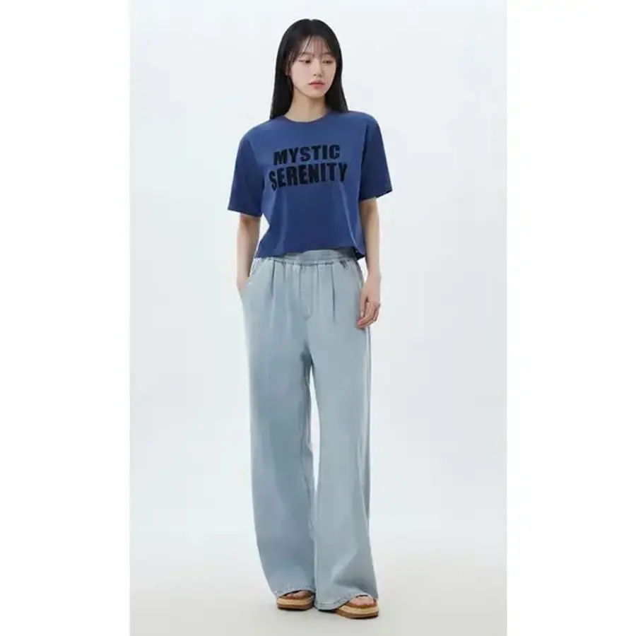 LAP 여성 밴딩턱 롱 와이드팬츠 AS2DP462