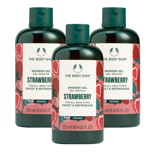 더바디샵 스트로베리 샤워 젤  250ml (3개)_이미지