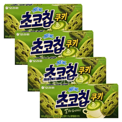 오리온 초코칩쿠키 제주말차라떼맛 104g (4개)_이미지