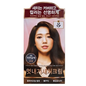려 우아채 멋내기 새치크림 5N 자연갈색 3회분_이미지