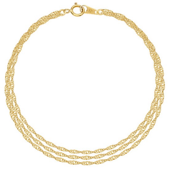 골드팡 18K 트라이 쓰리 체인 팔찌이미지입니다. 누르면 해당 게시물로 새창이동합니다.