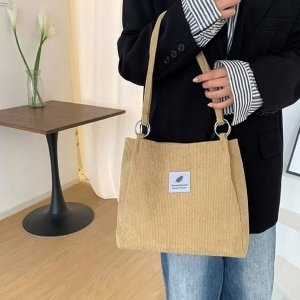 골덴 사각 숄더백 깔끔한 에코백 가방 WFFVU4A