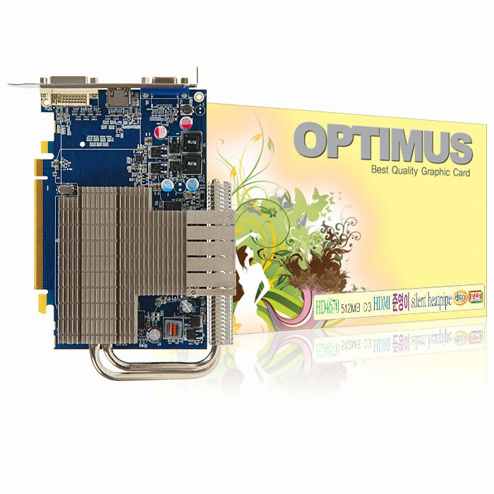 ���������� �󵥿� HD 4670 OPTIMUS �ؿ��� HDMI D3 512MB silent heatpipe