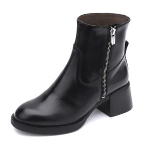 원더스 여성 지퍼 경량 앵클 부츠 CLABOC4915 블랙 5CM_이미지
