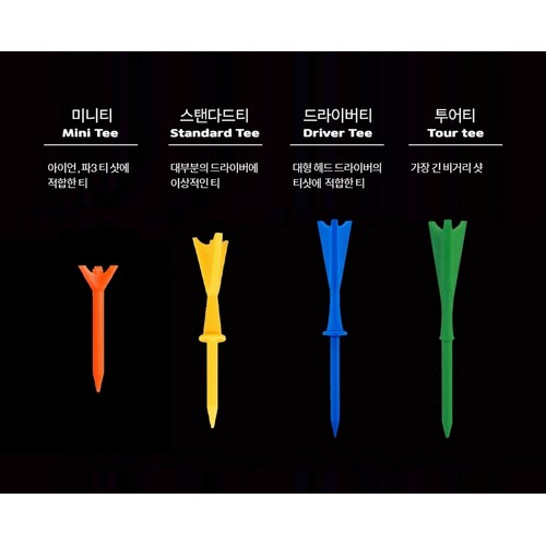 그린키퍼스 서바이버 프로페셔널 스핀 비거리 골프티 드라이버 83mm (12개)_이미지