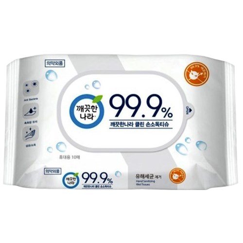 깨끗한나라 클린 손소독티슈 리필형 10매 (40팩)