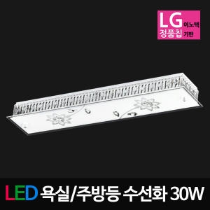 비츠로 LED 유리욕실주방등 수선화프리미엄 30W LG칩 LED조명