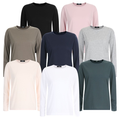 봄신상 여성 라운드넥 국산 스판 긴팔 무지 티셔츠 ODA-WSH-20289-베이지