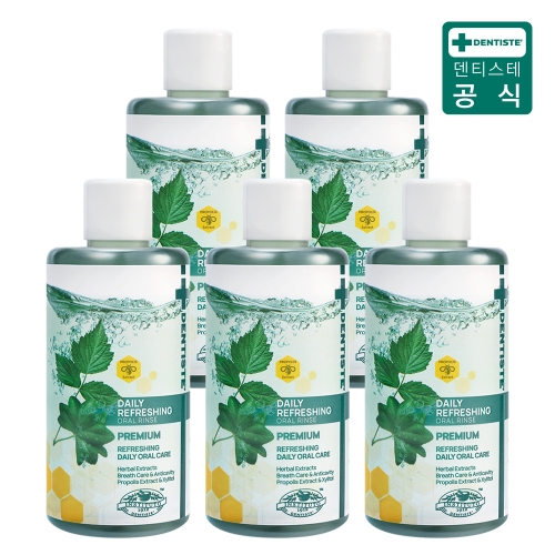 덴티스테 데일리 리프레싱 오랄린스 500ml (5개)_이미지