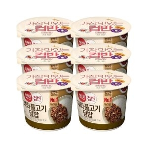 CJ제일제당 햇반 컵반 직화불고기덮밥 258g (6개)_이미지