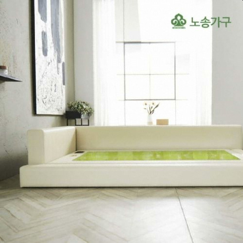 노송가구 이지케어 그린 가드형 저상형 흙침대 S (흙)_이미지