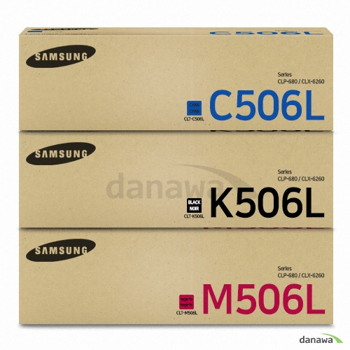 삼성전자 정품 CLT-K506L, CLT-C506L, CLT-M506L 3색 세트_이미지