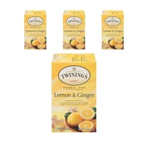  트와이닝 Twinings 트와이닝 레몬 진저 허브티 20개입 4팩