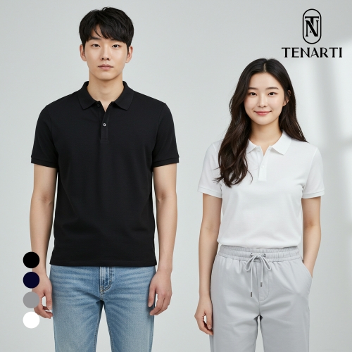 테너티 남녀공용 40수 PK 베이직 카라 반팔 빅사이즈 여름 무지 커플 폴로반팔 TNT066 2XL 오렌지