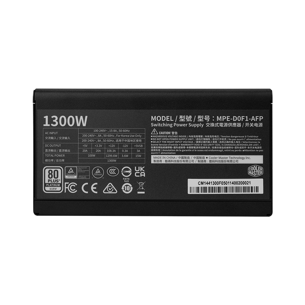 쿨러마스터 Elite Platinum 1300W ATX 3.1 풀모듈러 블랙_이미지