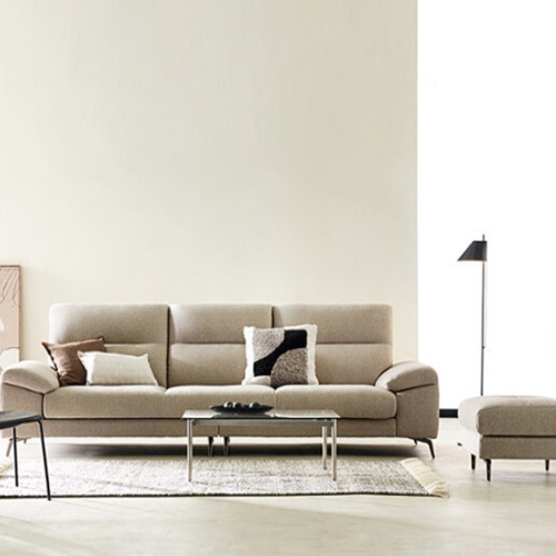 자코모 드로우 젠위브 패브릭 소파 4인용 (스툴포함)