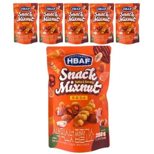 HBAF 스낵믹스넛 짭짤고소 200g (6개)_이미지