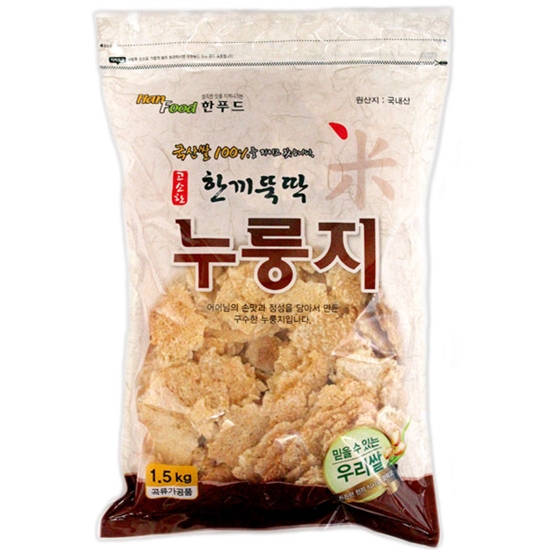 한푸드 한끼뚝딱 누룽지 1.5kg [2개]