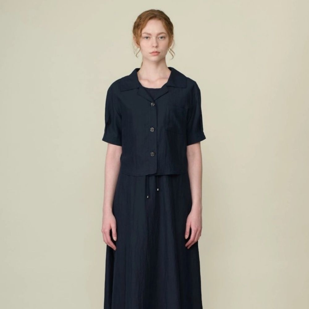  BCBG 반소매 블라우스 세트 원피스 B6F7O605