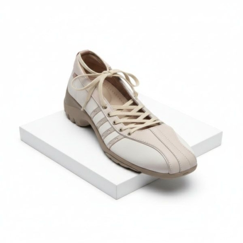 ���ǽ� ROCKFISH WEATHERWEAR x ILLIT BLISS HEEL LACEUP SNEAKERS PINK BEIGE 6..