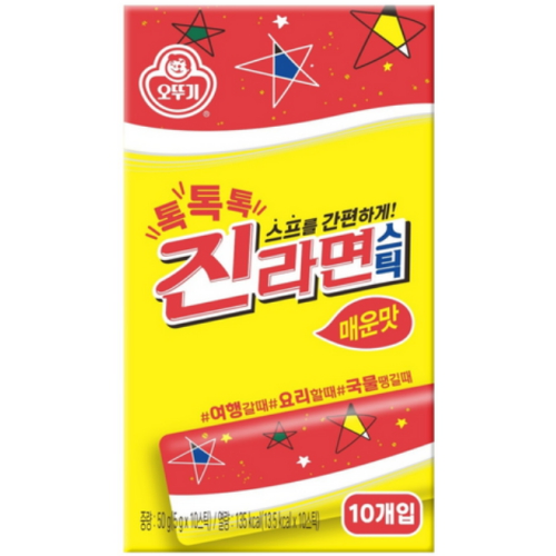 오뚜기 진라면 스틱 매운맛 50g (5g x 10개입) (1개)_이미지
